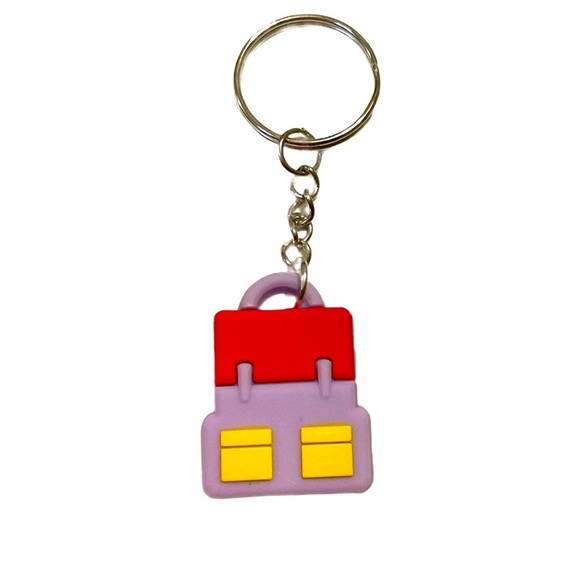 Colorful Backpack Keychain KEYRING  Resin Charms 3D bookbag - Picture 1 of 4